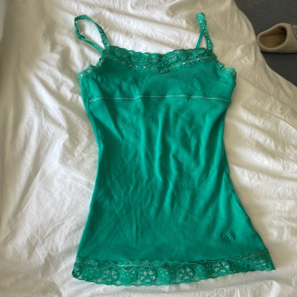 Justice Sparkly Turquoise Camisole